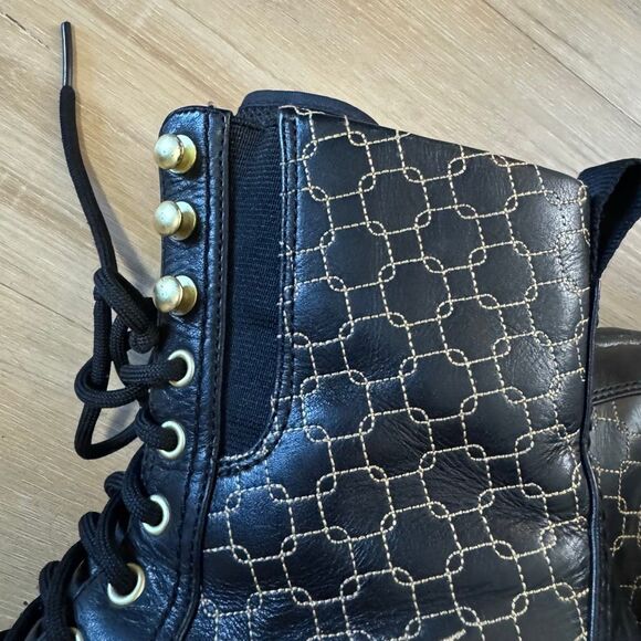 Y2K Nike ACG Women’s Combat Hiking Black And Yellow Boots Size 8 Outdoor Durable - Picture 10 of 10